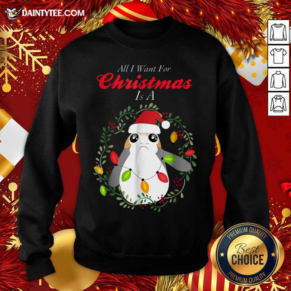 Good Star Wars Porg All I Want Christmas Holiday Shirt