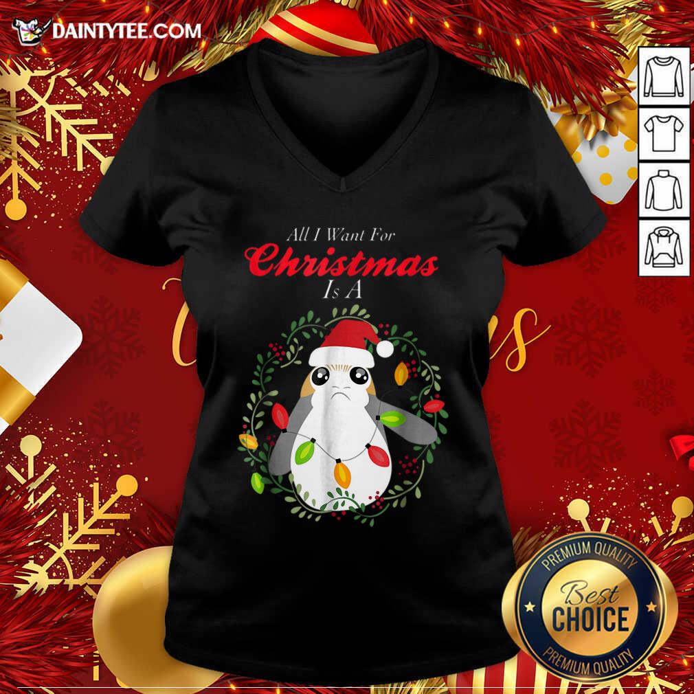 Good Star Wars Porg All I Want Christmas Holiday Shirt