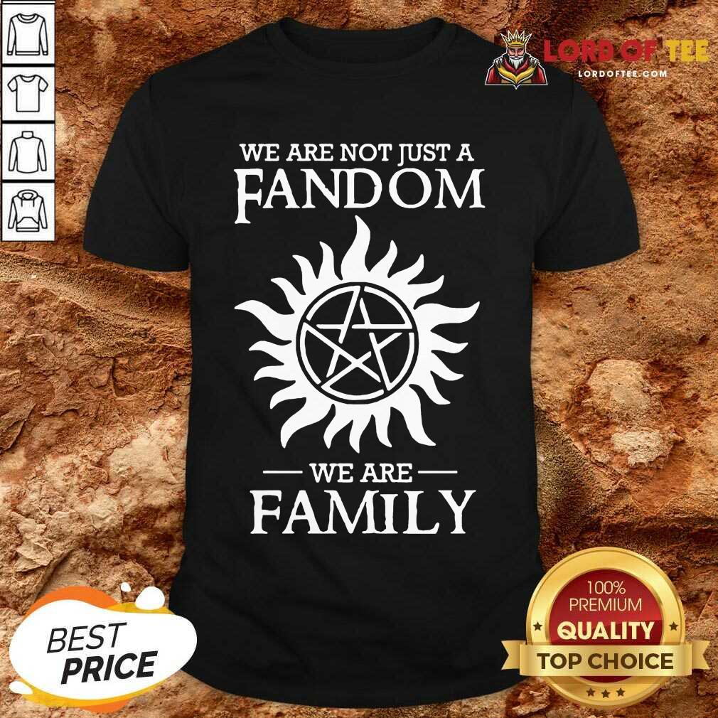 Good Supernatural We Are Not Just A Fandom We Are Family Shirt
