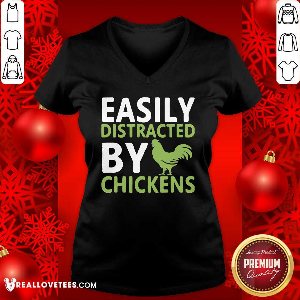 Grateful Easily Distracted By Chickens Shirt