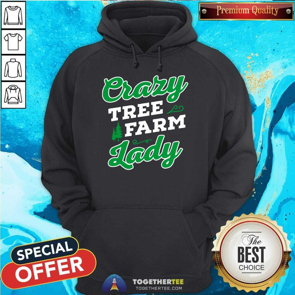Great Crazy Tree Farm Lady Christmas Tree Merry Xmas Shirt