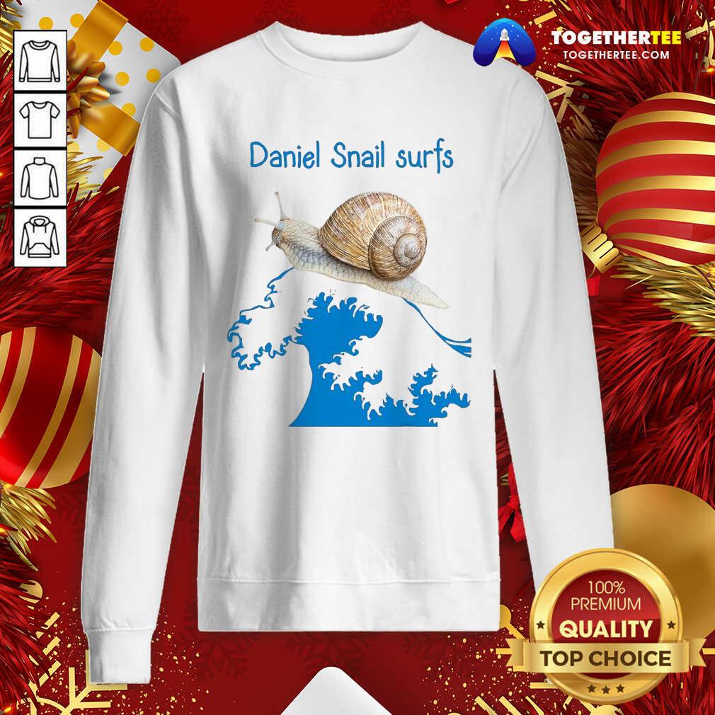 Great Daniel Snail Surfs Cute Snail Surfer Dude Shirt