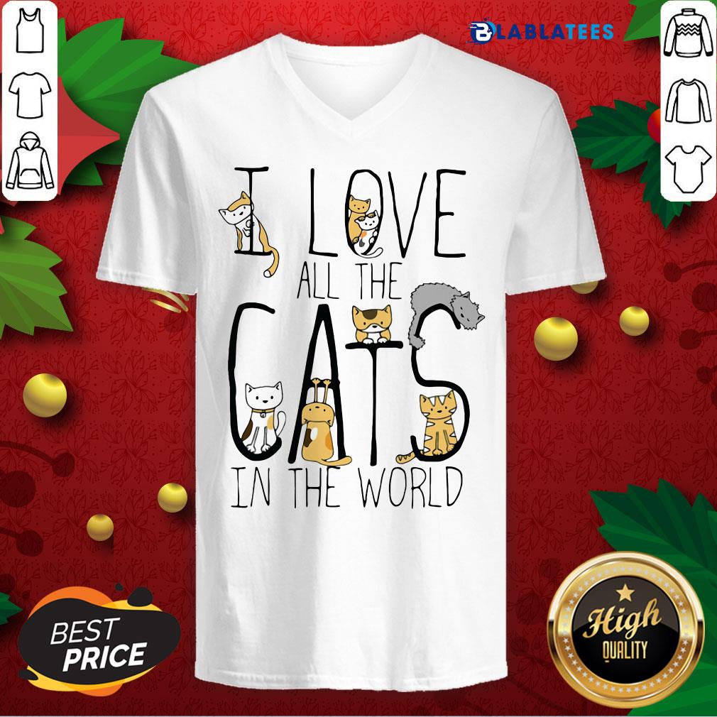 Great I Love All The Cats In The World Shirt