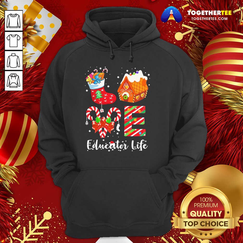 Great Love Socks House Educator Life Merry Christmas Shirt