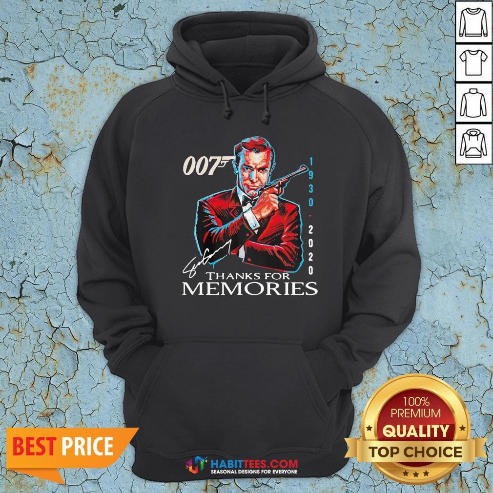 Great Rip Sean Connery 007 1930 2020 Signature Thank You For Memories Shirt