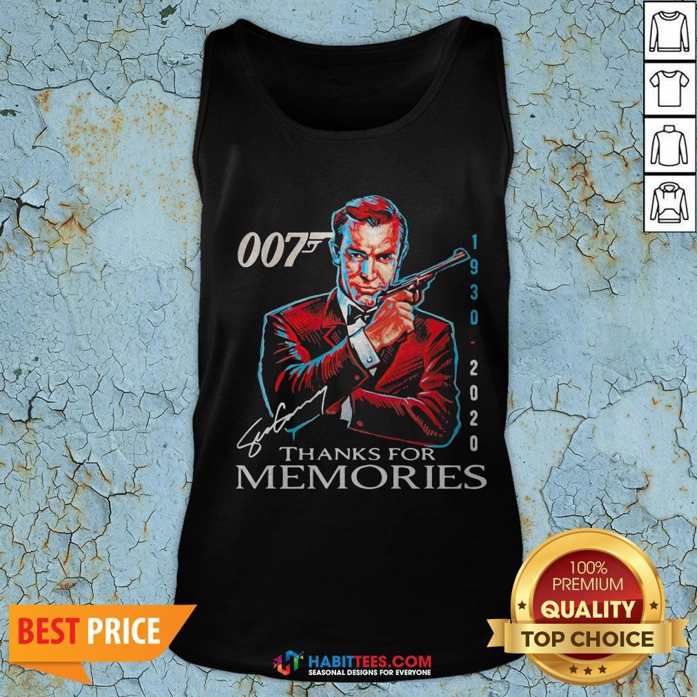 Great Rip Sean Connery 007 1930 2020 Signature Thank You For Memories Shirt