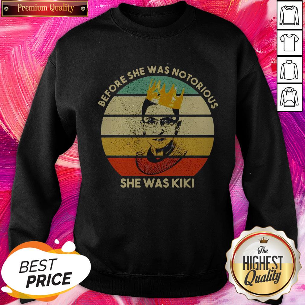 Great Ruth Bader Ginsburg Before She Was Notorious She Was Kiki Vintage Shirt