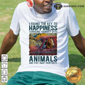 Top Horse I Found The Key To Happiness Animals Shirt