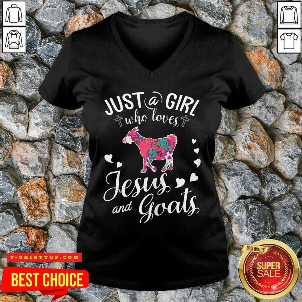 Just A Girl Who Loves Jesus And Goats Shirt