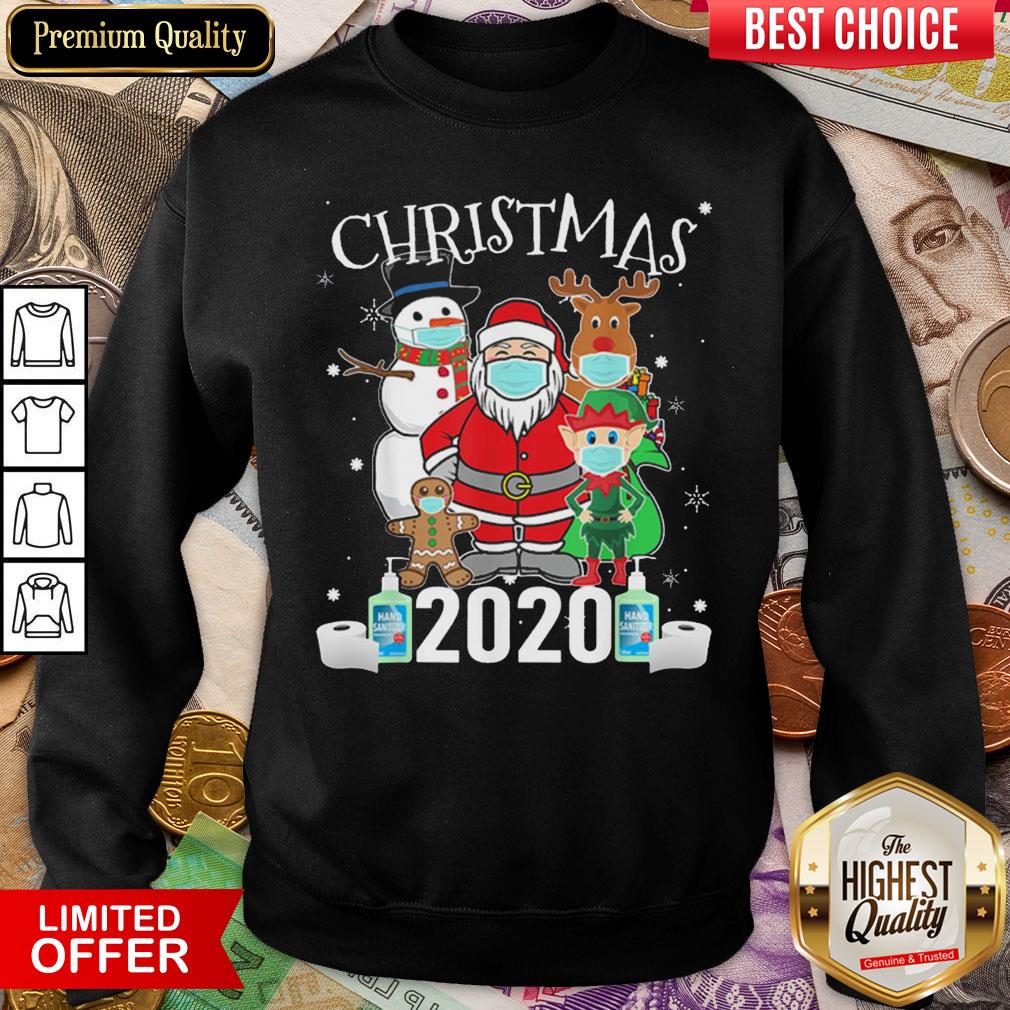 Hot Christmas Santa Claus And Friends Wearing Mask 2020 Shirt