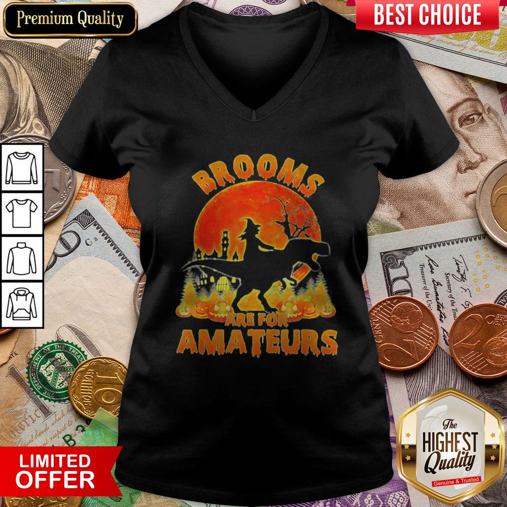 Halloween Brooms Are For Amateurs Moon Shirt