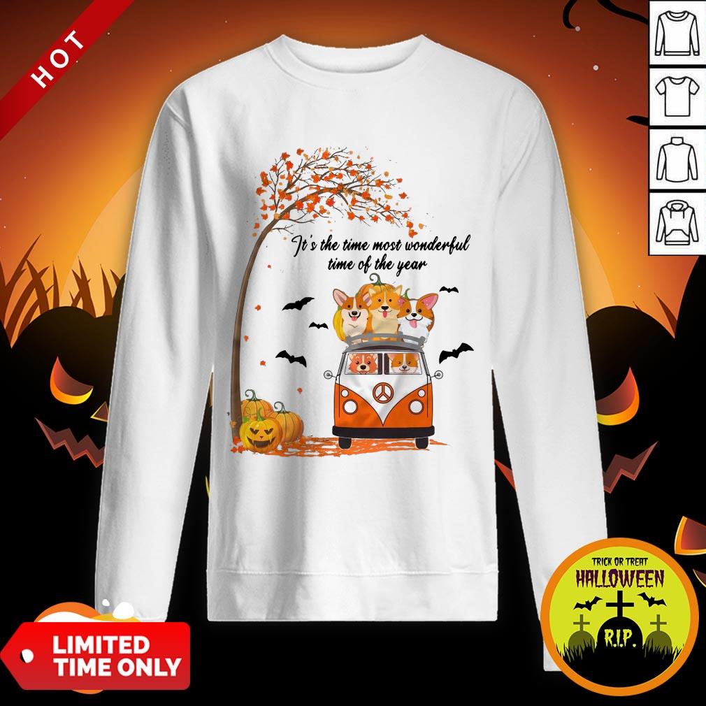 Halloween Corgi It’s The Time Most Wonderful Time Of The Year Shirt