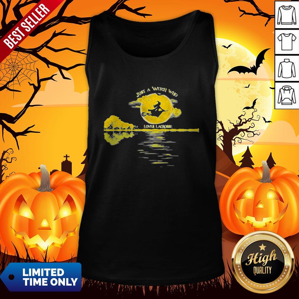 Halloween Just A Witch Who Loves Lacrosse Moon Shirt