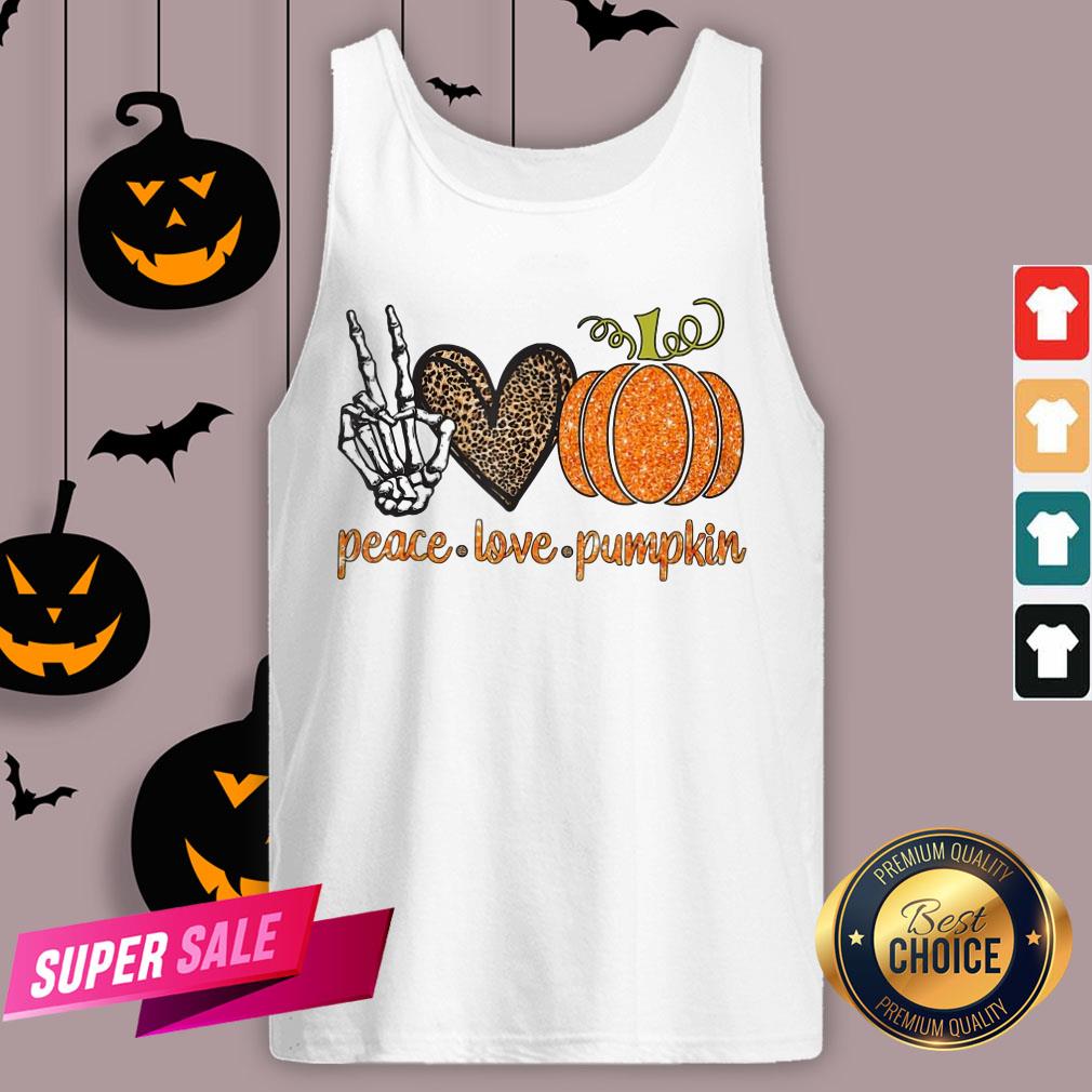 Halloween Peace Love Pumpkin Fall Gift Shirt