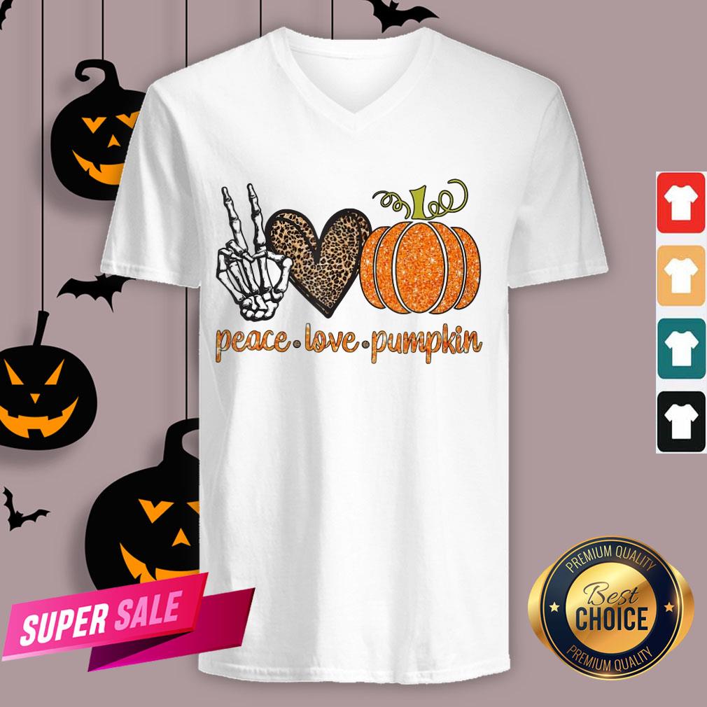 Halloween Peace Love Pumpkin Fall Gift Shirt