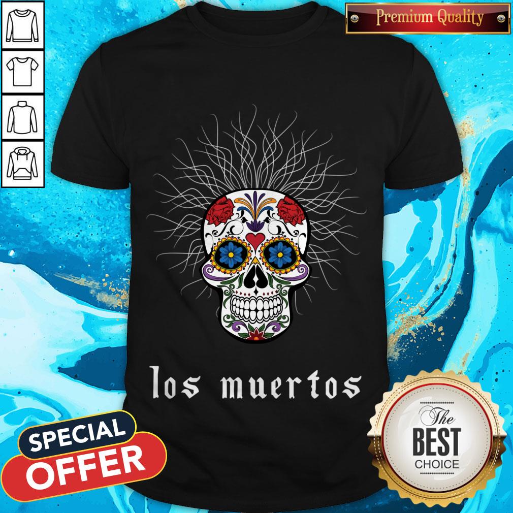 Halloween Skull Wiry Burst Behind Day Dead Dia De Los Muertos Shirt