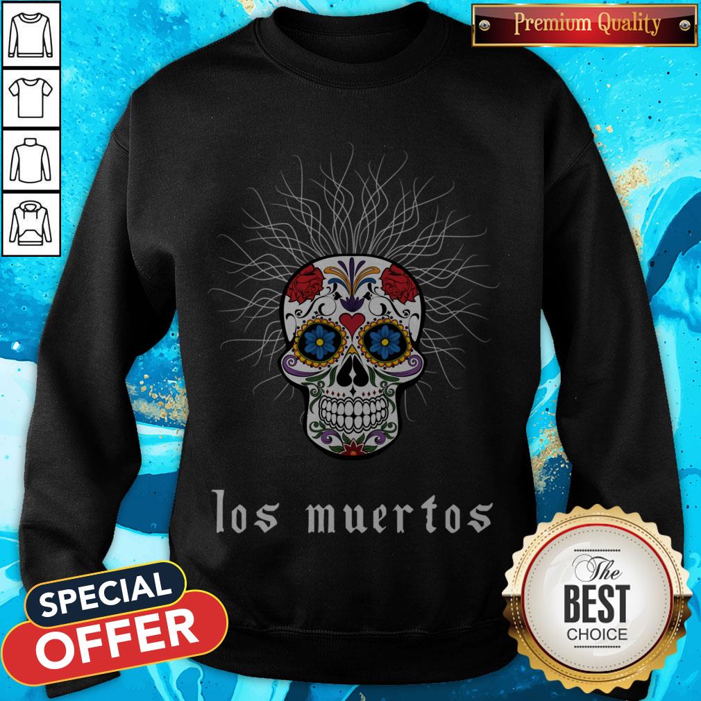 Halloween Skull Wiry Burst Behind Day Dead Dia De Los Muertos Shirt