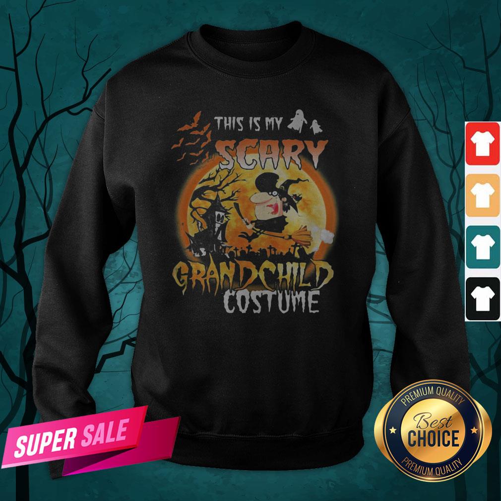 Halloween This Is My Scary Grandchild Costume Moon Shirt