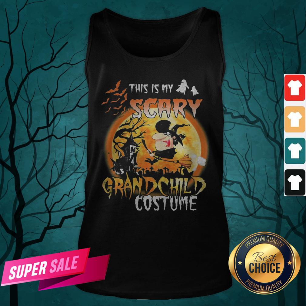 Halloween This Is My Scary Grandchild Costume Moon Shirt