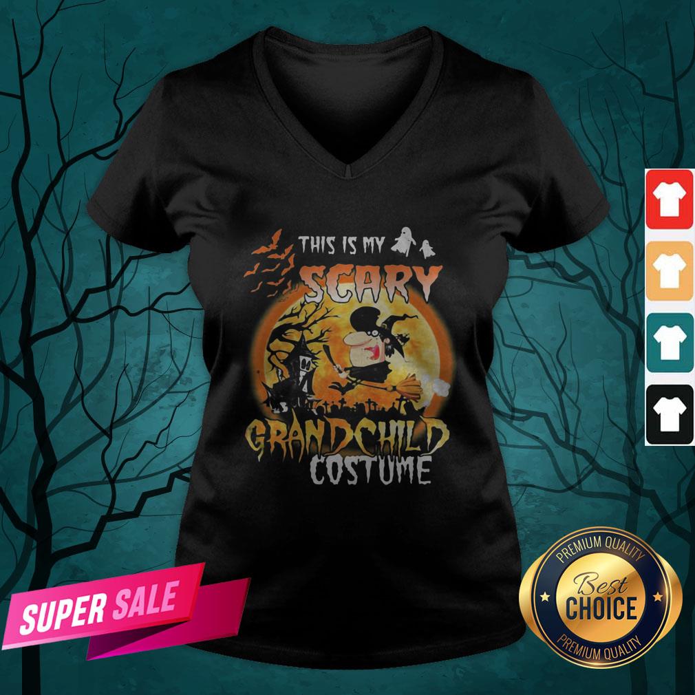 Halloween This Is My Scary Grandchild Costume Moon Shirt