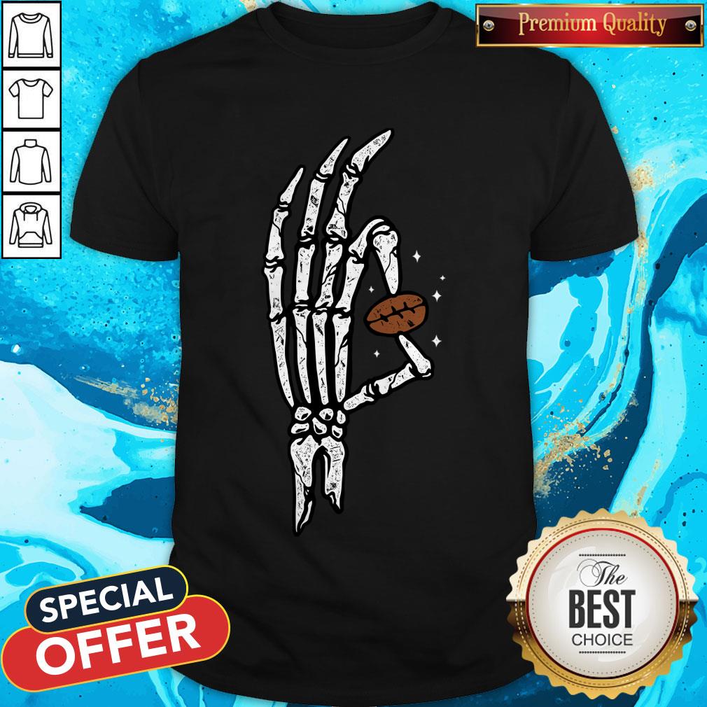 Hands Bone Hold Coffee Beans Halloween Shirt