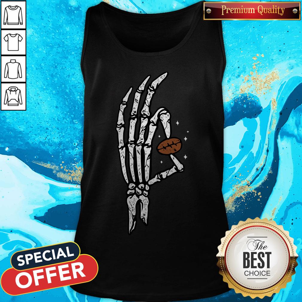 Hands Bone Hold Coffee Beans Halloween Shirt
