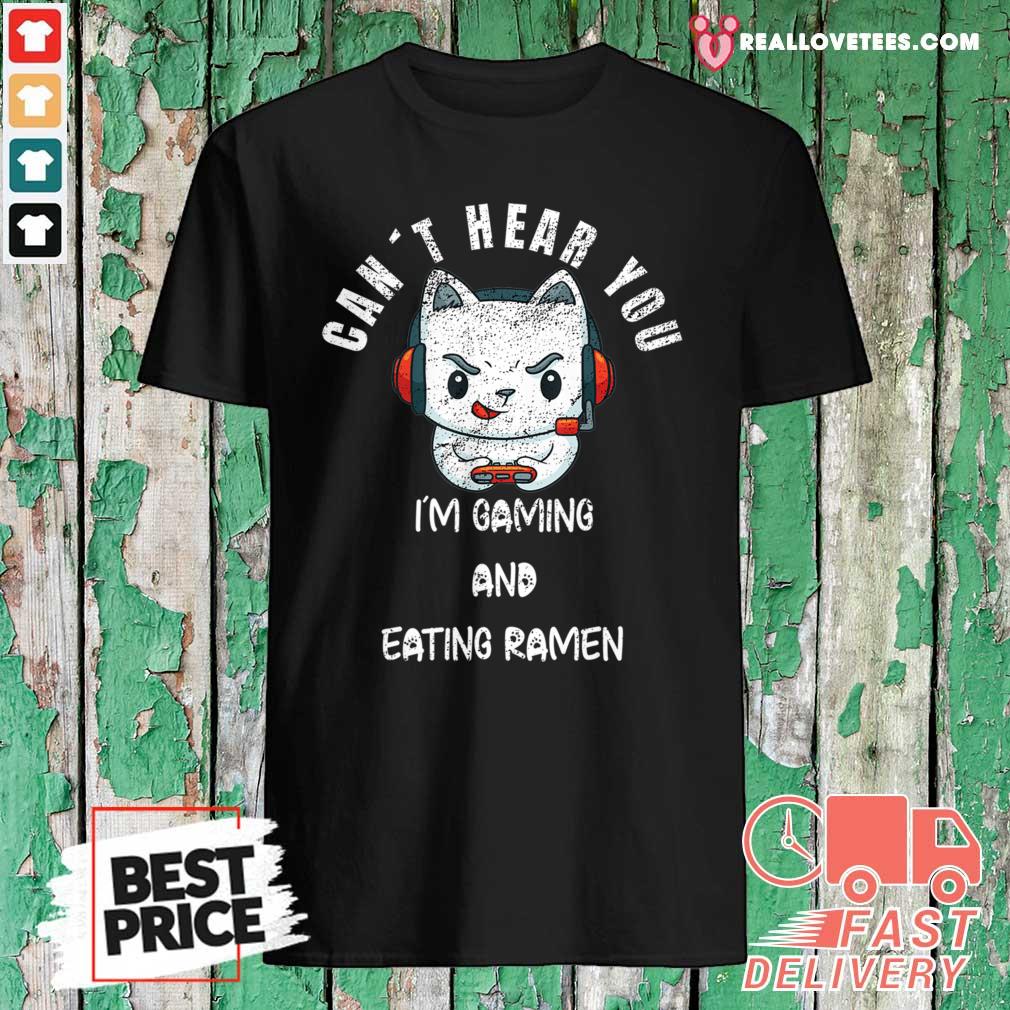 Happy Cat Can’t Hear You I’m Gaming Boyfriend Shirt