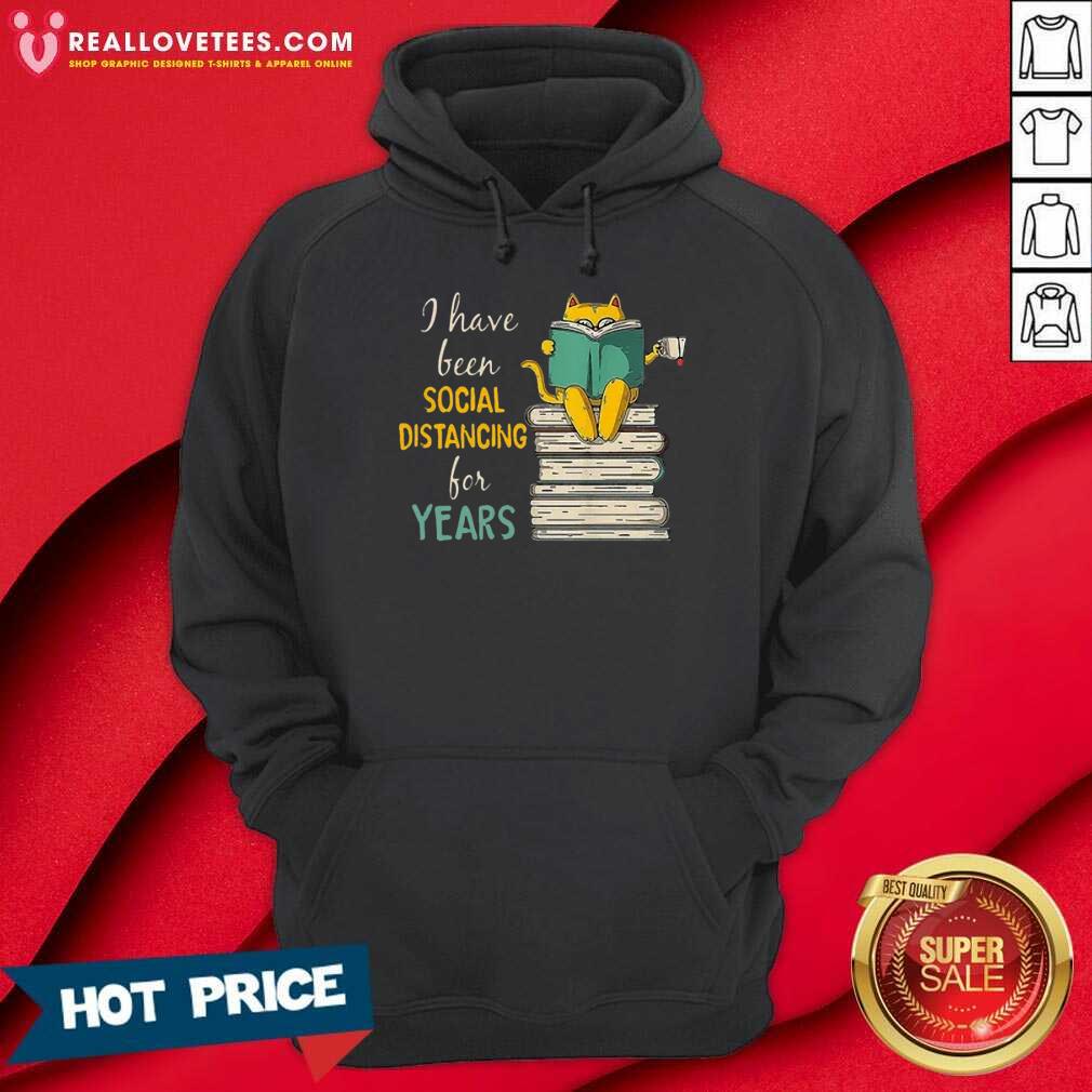 Happy Cat Read Books I Have Been Social Distancing COVID-19 Shirt