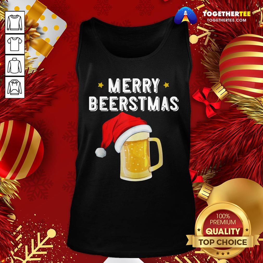 Happy Christmas Beer Merry Beerstmas Drinking Team Squad Ale Party Shirt
