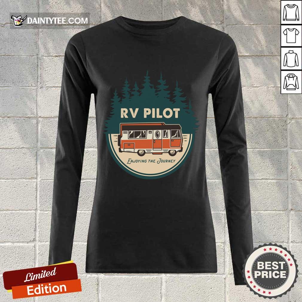 Happy Enjoying The Journey RV Pilot Camp Couple Camping Shirt