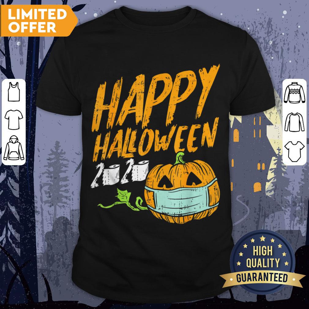 Happy Halloween 2020 Jack O Lantern In Mask Funny Quarantine Shirt