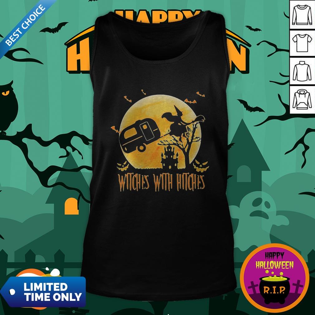 Happy Halloween Camping Witches With Hitches Moon Shirt