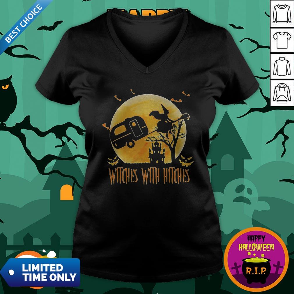 Happy Halloween Camping Witches With Hitches Moon Shirt