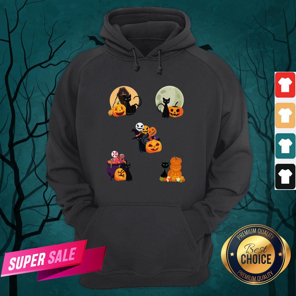 Happy Halloween Cat Pack Pumpkins Shirt