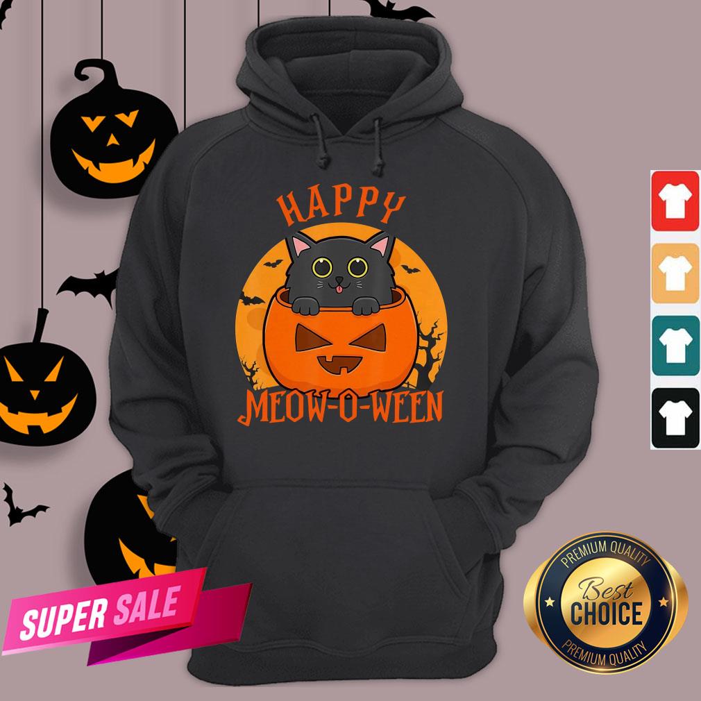 Happy Halloween Meowoween Black Cat Gift T-Shirt