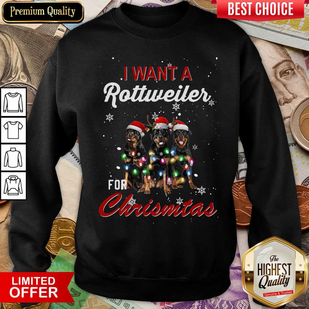 Happy I Want A Rottweiler For Christmas Shirt