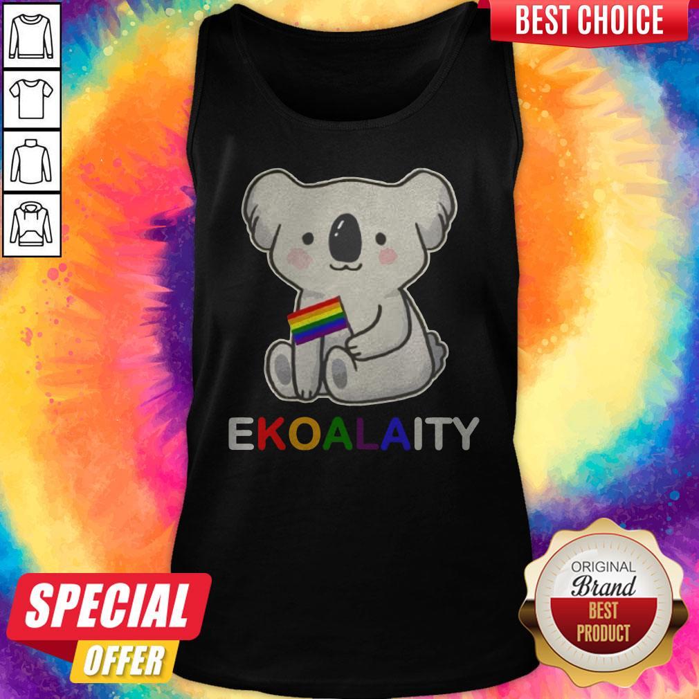 Happy Koala LGBT pride flag Ekoalaity Shirt