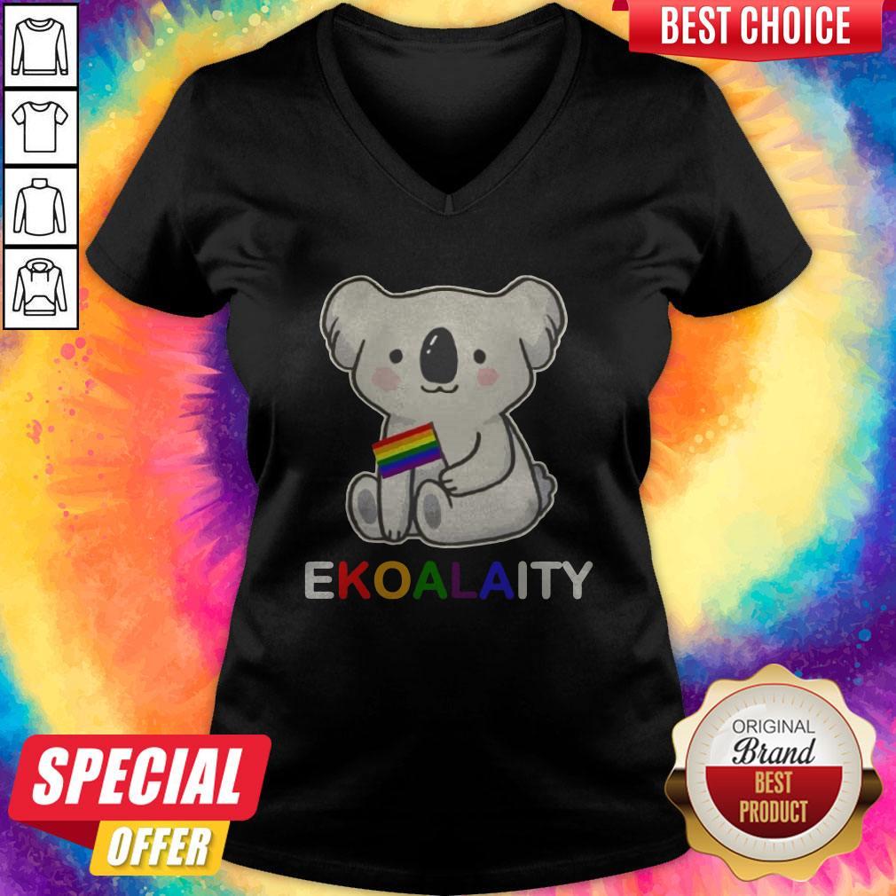 Happy Koala LGBT pride flag Ekoalaity Shirt