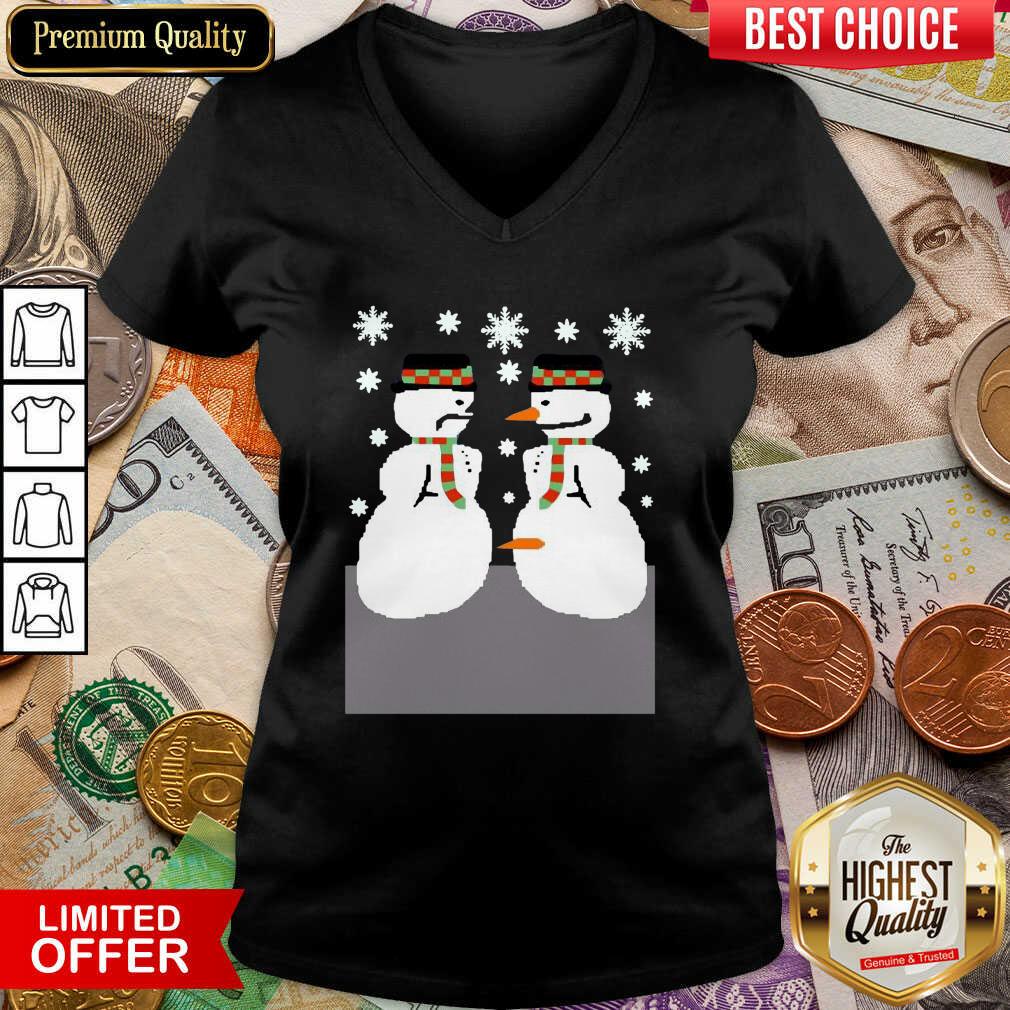 Happy Snowman Nose Thief Ugly Christmas Shirt