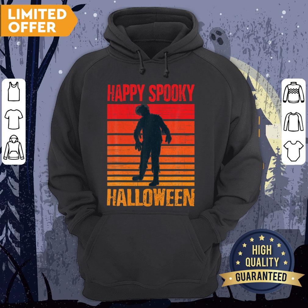 Happy Spooky Halloween Cute Scary Zombie Vintage Funny Shirtc