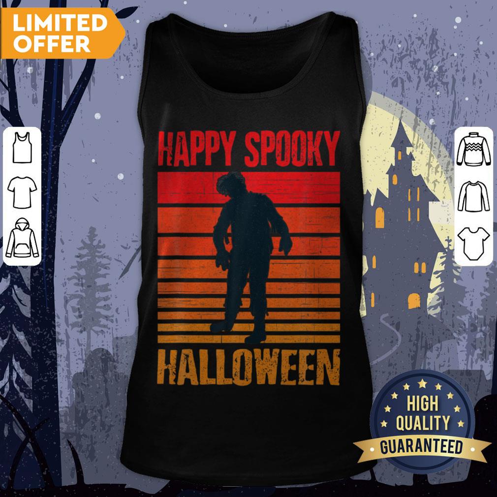 Happy Spooky Halloween Cute Scary Zombie Vintage Funny Shirtc