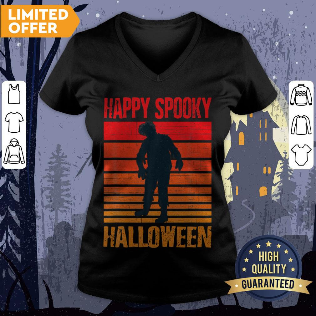 Happy Spooky Halloween Cute Scary Zombie Vintage Funny Shirtc