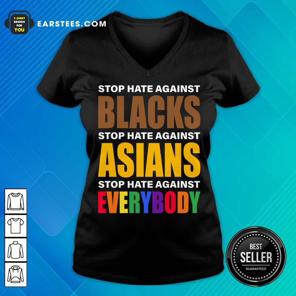 Happy Stop Hate Against Blacks Asian Shirt