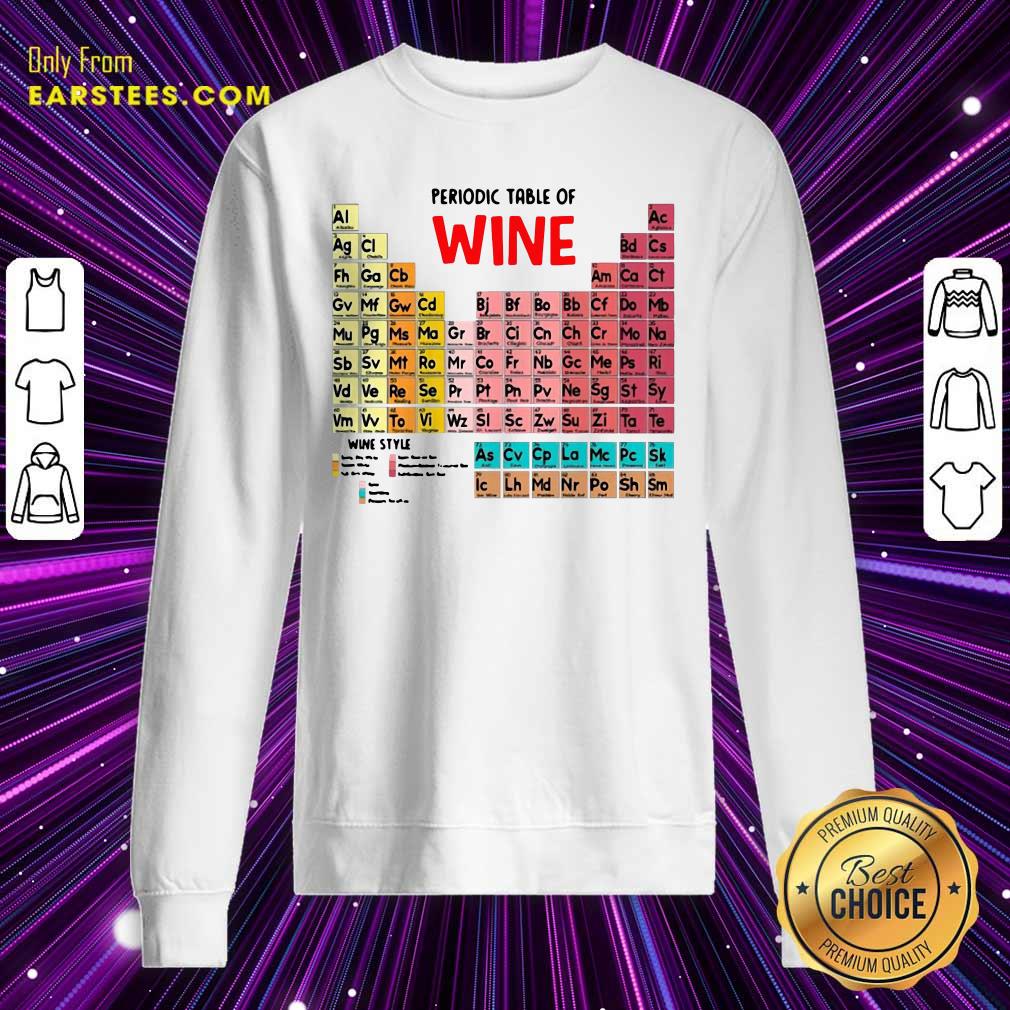 Happy The Chemistry Periodic Table Of Wine Shirt