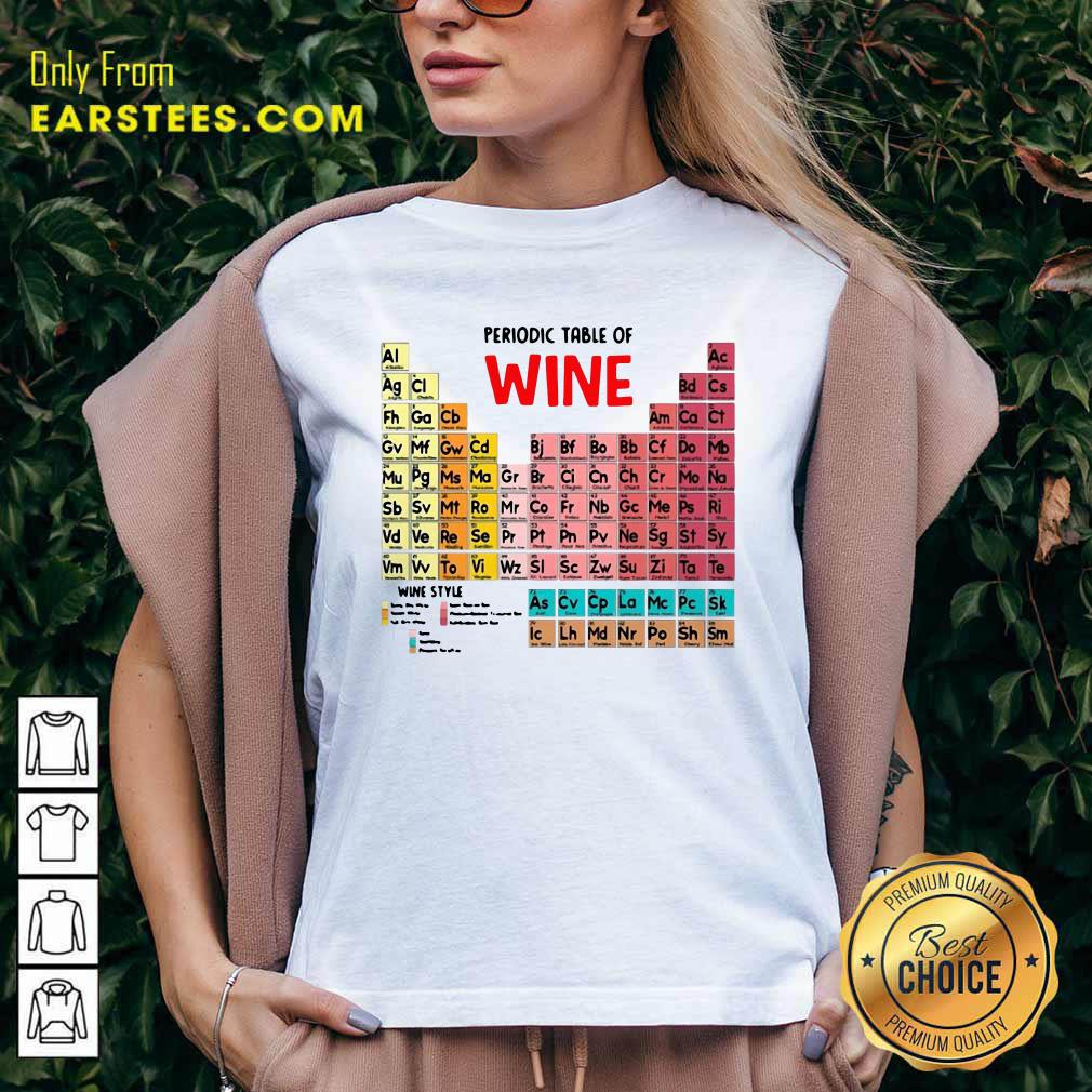 Happy The Chemistry Periodic Table Of Wine Shirt