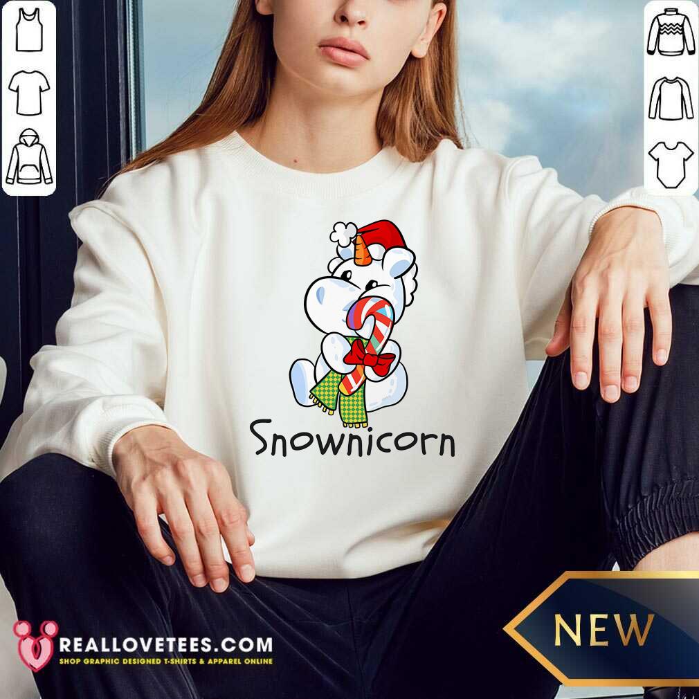 Happy Unicorn Santa Snownicorn Christmas Shirt