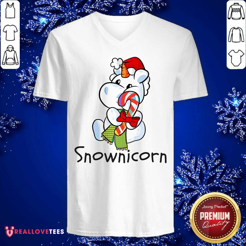 Happy Unicorn Santa Snownicorn Christmas Shirt