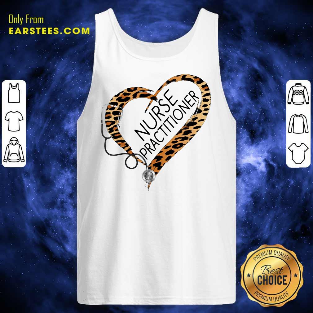 Heart Nurse Practitioner Medical Stethoscope Leopard Shirt