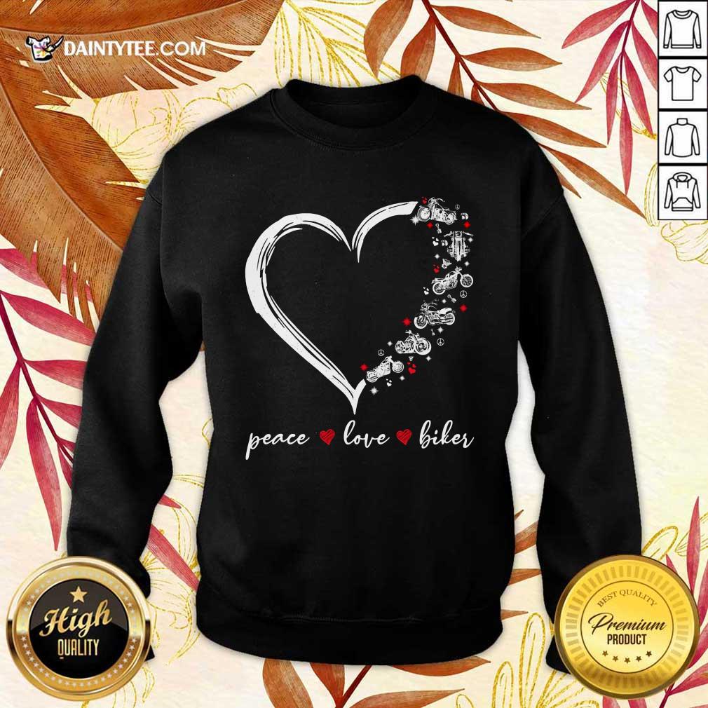 Heart Peace Love Biker Shirt