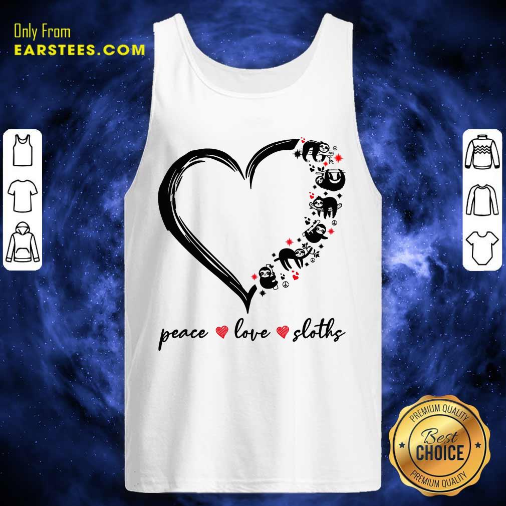 Heart Peace Love Sloths Shirt